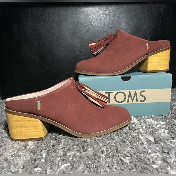 NIB TOMS Leila Tassel Mules - Picture 1 of 8